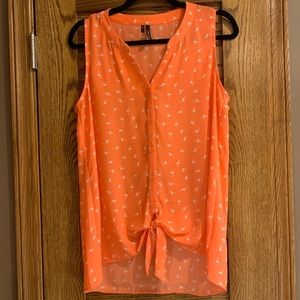 Maurice’s medium sleeveless top - flamingo pattern